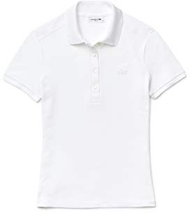 Lacoste Polo Slim Fit Femme , Blanc, 44