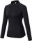 Sillictor 1/4 Half Zip Running Top Women Long Sleeve T Shirts Thermal Ski Base Layer Womens Sports Tops Gym Hiking Cycling Climbing Base Layers Breathable High-Wicking Durable Soft Black 92506 2XL