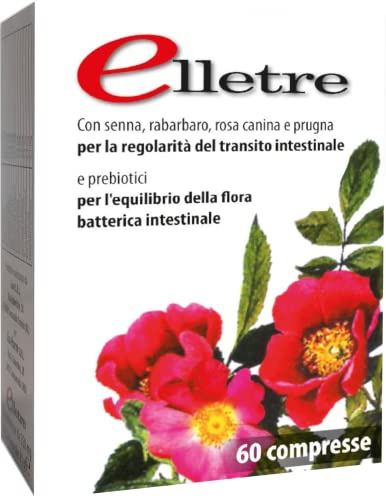Elletre | Integratore per il Transito Intestinale e Sollievo da Stipsi | Lassativo, Antinfiammatorio e Prebiotico | 60 Compresse