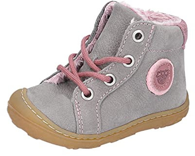 RICOSTA Mädchen Boots Georgie von Pepino, Weite: Mittel (WMS),terracare,Winterboots,Outdoor-Kinderschuhe,Graphit/Blush (452),24 EU / 7 Child UK