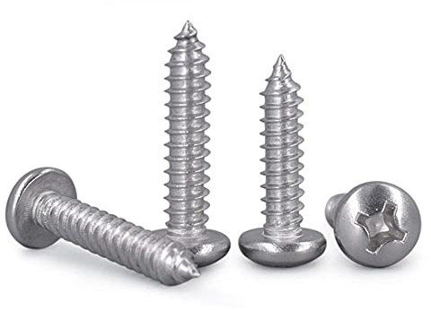 Tornillo de auto-toques de cabeza redonda de acero inoxidable 304, M1M1.2M1.4M1.7M2 Tornillo de madera de cabeza cruzada, tornillo de cabeza grande-M1 * 3 [600pcs]