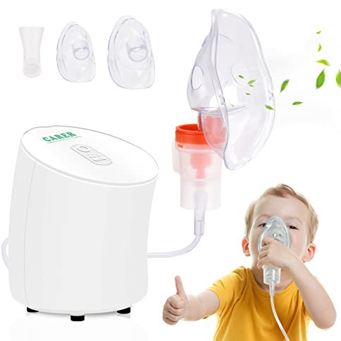 Appareil d'inhalation par nébuliseur, nébuliseur à compresseur avec embout buccal et masque pour adultes et enfants, pour la toux et le rhume, la bronchite et plus
