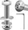 Dayalo Set di 10 viti M10 x 40, viti a testa semicircolare, dadi e rondelle, in acciaio inox A2 V2A, esagono incassato, filettatura completa, con chiusura a scansione