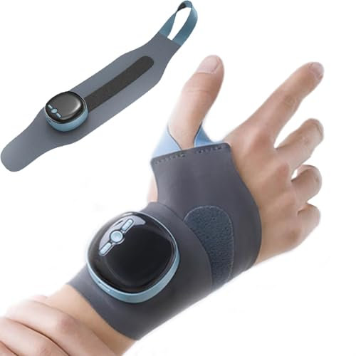 Massaggiatore per mani e polsi, guaina tendinea intelligente per riscaldamento manuale con 5 modalità, massaggiatore per polsi staccabile con 9 livelli di forza, riscaldamento rapido in 3 secondi