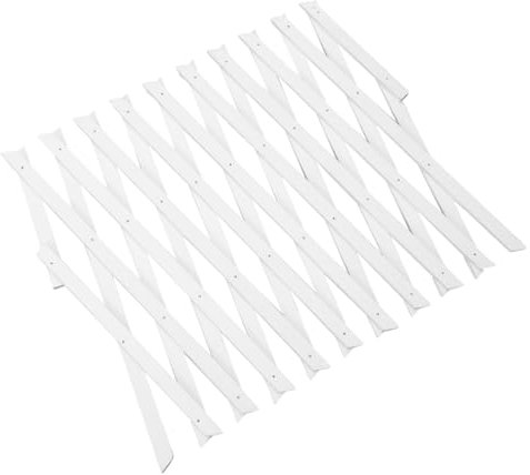COOPHYA Enrejado De Jardín De Madera Extensible para Plantas Trepadoras, Soporte De Pared Blanco H44 para Interior y Exterior, Valla Ajustable para Jardín, Decoración Multiusos y Ahorro De Espacio