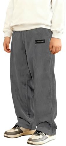 Pantaloni larghi in velluto a coste per bambini con coulisse elasticizzata in vita joggers 2025 inverno casual vintage morbidi caldi comodi pantaloni della tuta da scuola