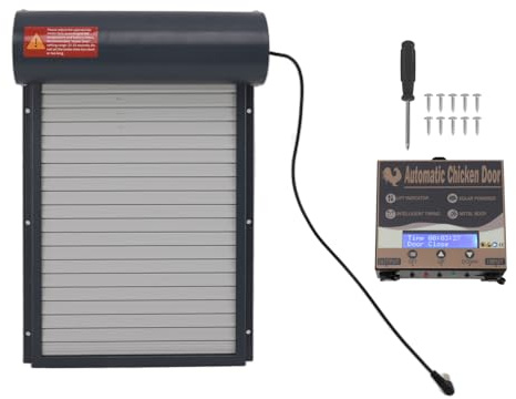 Mtlavishness Automatisk Tidsinställd Chicken Coop Dörr Timing Control Grå Coop Dörröppnare Controller för fjäderfäfarmar