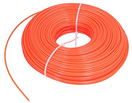 RASTKY Cordon de -Herbe Haute Performance de 120 M – Fil de Rechange Rond en Nylon Solide pour Tondeuse à Gazon – Fil Orange de 2,4 Mm pour Jardiniers Professionnels