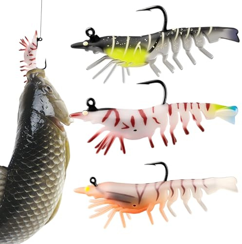 Räkbete Set,Färgglada, lätta att med | Fiskeredskap Räkbete Jiggar,för fångst av Öring, Flundra, Crappie, Snook, Gös och Lax, samt