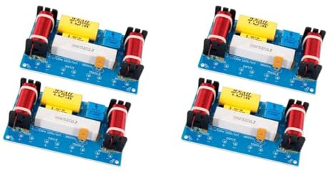 Tacdas 4 Piezas -338 Divisor de Frecuencia de Audio de 3 Vías Agudos + Medios + Filtro de Altavoces Cruzados de Graves para Altavoz de 8 Pulgadas DIY
