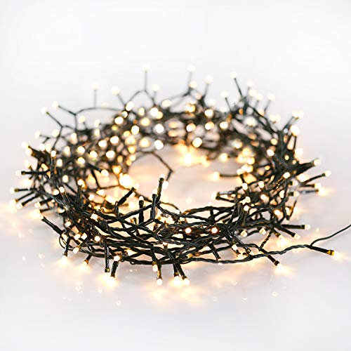 DecoKing 100er LED Lichterkette Timer warmes Weiß statisch strombetrieben Innen und Außen Gartendeko