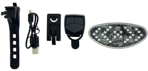 Cool Ride - Clignotant et éclairage arrière vélo USB - Accessoire Vélo, Trottinette - Fixation Universelle (Tige de Selle) - Boitier de Commande par Bluetooth - 15 lumens - Noir - Livré avec câble