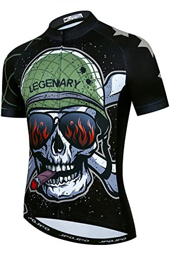 Herren Radtrikot Fahrradbekleidung Bike Fahrradbekleidung, Totenkopf, XXL