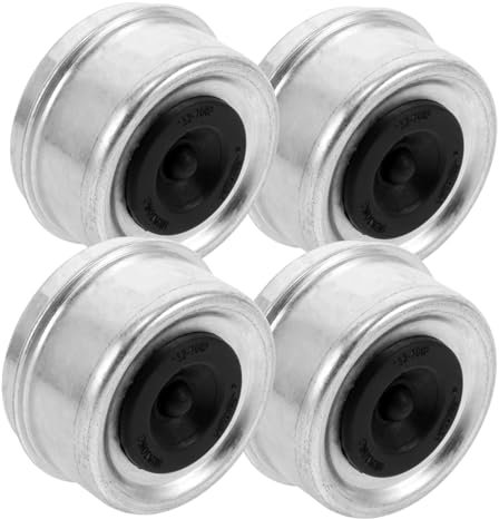 Abaodam 4 Stück Anhängerzubehör Radlager Prüfspindel Gummikappe Anhängerlager Befestigungskappe Nabe Anhänger Radnabe Anhängerlager Anhängerachse Anhängerteile Metall