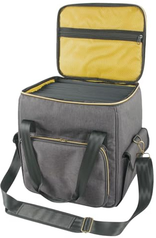 Scatola portaoggetti per dischi, organizer da viaggio per , album, impilabile e scatola per dischi, organizer portatile per LP con divisori