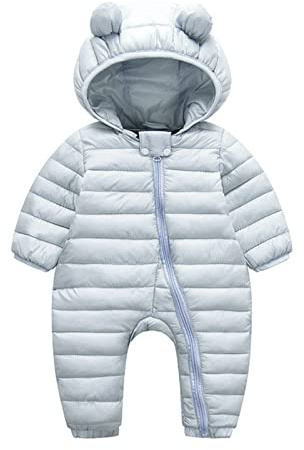 Generisch Giacche da sci Giovane Neonato Ragazzi Inverno Caldo Tuta da Neve Orecchie Orso Tuta con Cappuccio Piumino Pagliaccetto Capispalla Imbottiti Abbigliamento per Bambini Ragazzo
