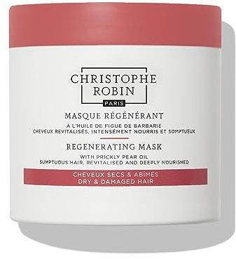 Christophe Robin Regenerating Mask with Prickly Pear Seed Oil for Dry, Damaged and Chemically Treated Hair 8.4 fl. oz