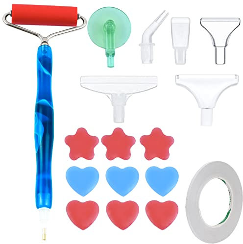 5D Diamond Painting Zubehör Stift Set, Diamond Painting Pen Kits Mit Diamond Art Roller Ersatz Stiftköpfen Diamant Malerei Werkzeug Diamant Malstifte Set Für Mosaikherstellung Nagelkunst