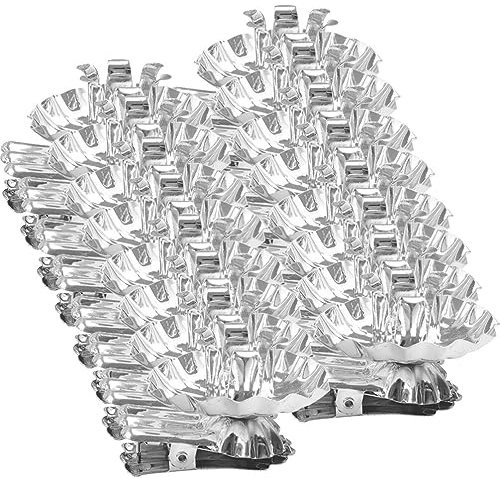 Garneck 36pcs Christmas Candle Holder, Clip on Candle Holder for Tea Light Trees - Silver