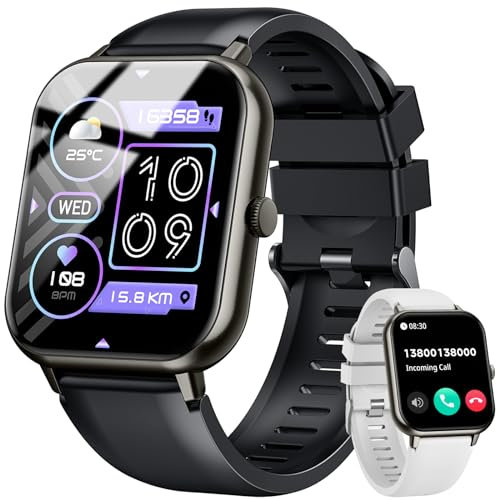 Smartwatch Uomo Donne Orologio Fitness: 1.83 Smart Watch Orologi Effettua Risposta con Chiamate Pressione Sanguigna Contapassi Bluetooth Sportivo Activity Tracker Impermeabile IP67 per Android iOS