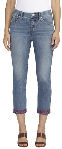 Jag Jeans Women's Maya Mid Rise Capri, Studio Blue, 8