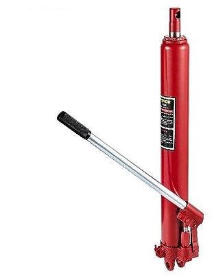 Wagenheber Hydraulischer lanr -Wanheber mit Einer Kapazität von 3 Tonnen/4 Tonnen, mit Einzelkolbenpumpe und Gabelkopfsockel, manueller Hubarbeitsbühne mit Griff (Color : 8T Red, Size : 0)