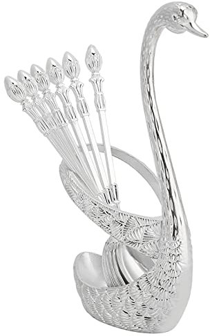 KIMISS Kit di Stoviglie per Cucchiaio in Acciaio Inossidabile con Portacigno, Portaoggetti per Organizzazione Cucina Deco Ive, Portacucchiaio in Lega di Zinco, Posate da Cucina