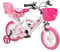 Baroni Toys Bicyclette pour Filles, Rose avec cœurs, vélo Design avec Porte-Bagages et Roues incluses, Bicyclette en Acier avec Panier pour Filles, Rose, cœurs, Taille 12, 14 et 16 (12)