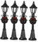 WOONEKY 4 Piezas Lámpara Decoración Farola Navideña Iluminado Farola Decoracion Navideña Tren En Miniatura Linterna Decorativa Farola del Pueblo De Navidad Decoraciones Gente El Plastico