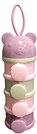 Dispenser di latte in polvere per cartoni animati,4 Contenitore Dosatore di Latte,contenitori per alimenti portatili,contenitore per dispenser di snack per caramelle per viaggi e attività allaperto