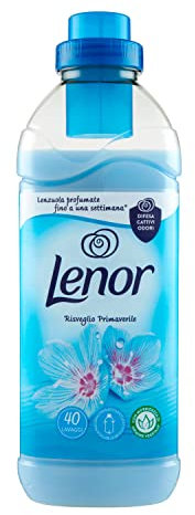 Lenor Ammorbidente Lavatrice Concentrato, 40 Lavaggi, Risveglio Primaverile, Freschezza Di Lunga Durata E Morbidezza Di Origine Vegetale, Lenzuola Profumate Fino A 1 Settimana