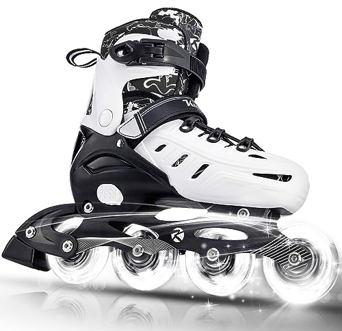 Inline Skates for Women Men Fun Illuminating Skates Adult Female Male Kids Girls Boys Patines para Mujer Size 7 8
