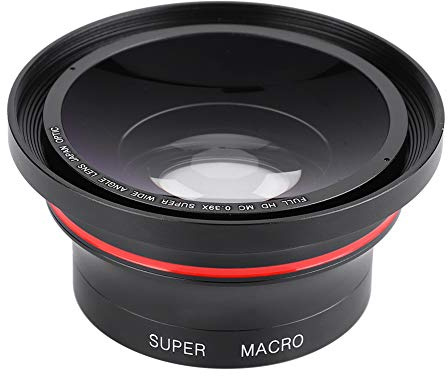 Fish Eye Lens for Camcorder,Universal 55mm & 37mm Fisheye Lens for Camcorder & Dv Digital Camera - Super Wide Angle 0.39X with Phone Clip
