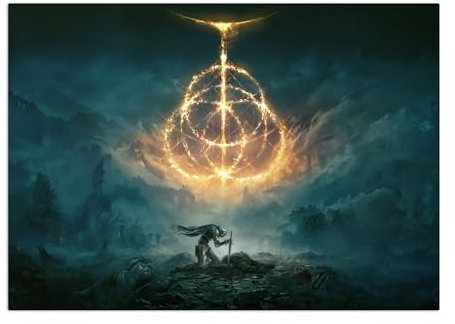 Displate Elden Ring Metal Poster Magnetische Befestigung Offiziell Lizenziert Bilder Lands Between - ELDEN RING key art h Poster 32x45cm
