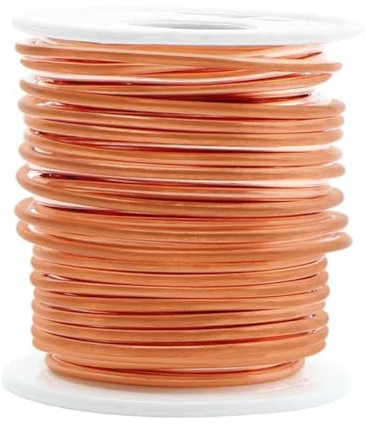 Sudemota Kupferdraht, 99,9% Weicher Blanker Kupferdraht für Gartenarbeit, Elektrokultur, 16 Gauge/ 1,3 mm Durchmesser, 127 Fuß, 1 Pfund Langlebig, Einfache Installation