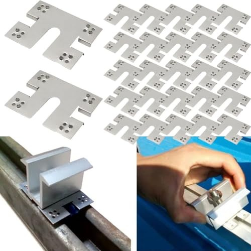 ReachMall Capocorda di Costruzione per Pannelli solari, in Acciaio, Confezione da 50