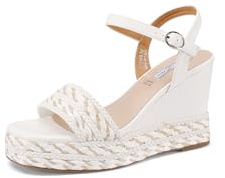QUEEN HELENA Zeppe Sandali Alti Platform con Cinturino Casual Donna ZM9916 (Bianco, Sistema Taglie Calzature EU, Adulto, Donna, Numero, Media, 37)
