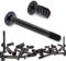 KEQAR 96 Pezzi Set Viti per Case PC, Testa Piatta, Viti per Ventole PC, Acciaio al Carbonio, Viti per Ventola e Scheda Madre (Nero)