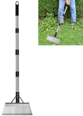 SHUOHONG Pala da Giardino Multifunzionale, Diserbante per Erbacce per Diserbo con Manico Ergonomico, Togli Erbacce da Giardino All'aperto, Pala In Acciaio per Diserbo, Graffi, Rimozione del Ghiaccio