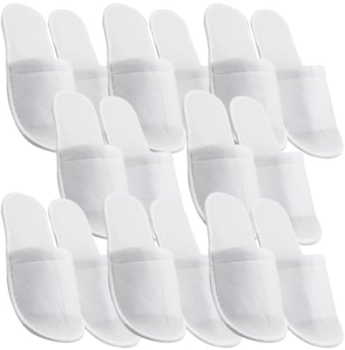 Veemoon 8 Paia di Pantofole Monouso Antiscivolo Suola 4Mm Leggere e Comode Pantofole da Hotel e Spa Unisex per Ospiti e Viaggi Pratiche e Sicure per Uso Temporaneo