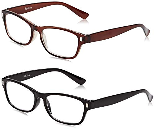 The Reading Glasses Lunettes de Lecture Noir Brun Lecteurs Valeur Set de 2 Hommes Femmes RR77-12 +3,50