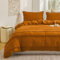 Herside Orange Bettwäsche 135x200 4teilig Boho Bettwäsche Sets Mikrofaser Kürbis Pom Poms Bettbezug mit 2 Kissenbezüge 80x80 cm mit Reißverschluss (Orange gebrannt, 135 x 200 cm 4 teilig)