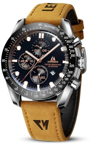 LN LENQIN Uhren Herren Analog Quarz Uhr 30M Wasserdicht Armbanduhr Herren mit Datum Mode Casual Uhren für Männer Kein Chronograph