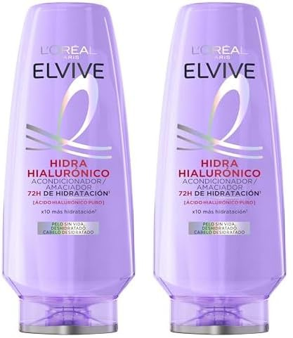 L'Oréal Paris ELVIVE HIDRA HIALURÓNICO 72h Hydratation 300ml Conditioner für trockenes Haar (Packung mit 2)
