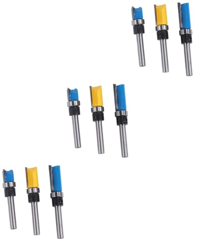 PRETYZOOM Fresas De Carpintería Router Cortadora De Madera Con Rodamiento Herramientas De Fresado Para Acabados Precisos Y Cortes Detallados 3 Piezas*3