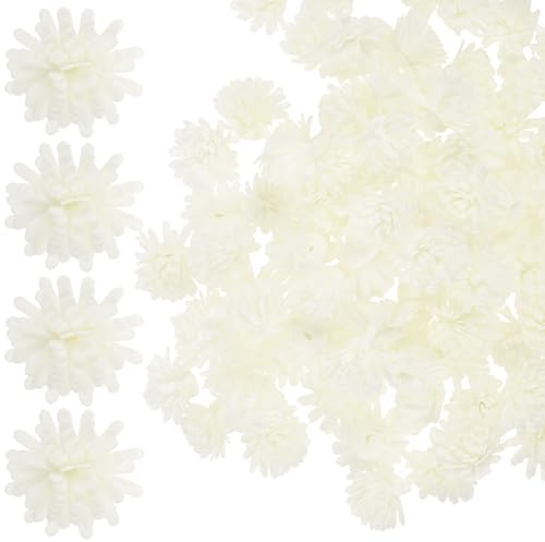 EXAOMBLE Diffusore di Oli Essenziali Mini da Scrivania Margherite Artificiali in Schiuma PE Bianco Latte 100 Pezzi, Profumatore per Ambienti Interni Casa Ufficio