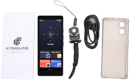 Yosoo Health Gear Dispositivo di Traduzione AI Traduttore Linguistico Portatile con 148 Lingue Schermo da 5 Pollici Traduzione in Tempo Reale di Chiamate Vocali e Video per Studenti in Viaggio