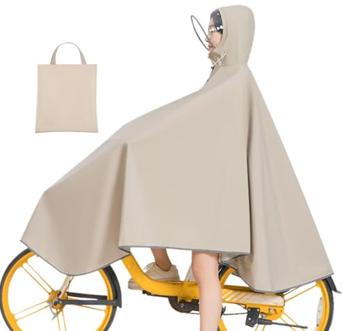 Generico Cykelponcho med reflekterande ränder, återanvändbar och justerbar kant | Unisex Regnjacka för män och kvinnor, cyklar, elcykel och motorcyklar