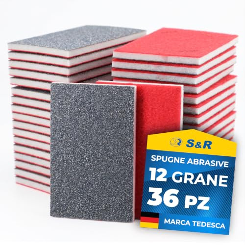 S&R Esponja de Lijado Almohadillas de Lija Madera Metal y Pintura