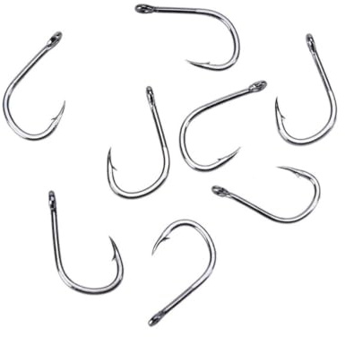 Beavorty 200pcs Fishing Hooks Set High Carbon Steel Bait Hooks for Saltwater and Freshwater, Sturdy and Convenient to Tie Lines, Suitable for Bass and Herring Fishing in Rivers and Lakes